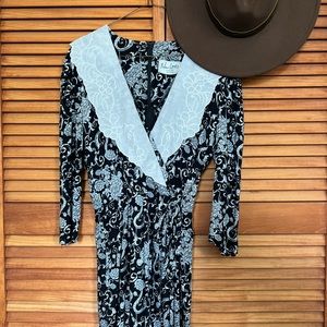 vintage floral wrap dress ✨